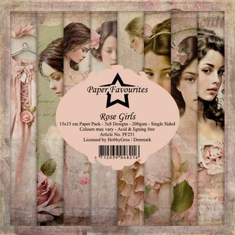 Paper Favourites - Paperpack 15x15cm - Rose Girls