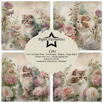 Paper Favourites - Paperpack 15x15cm - Cats