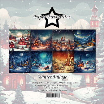 Paper Favourites - Paperpack 15x15cm - Winter Village