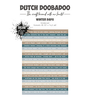 Dutch Doobadoo - Sticker Art - Winter days