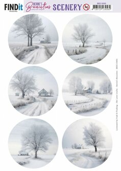 Findit - Uitdrukvel - Berries Beauties - White Winter Round BBSC10005 