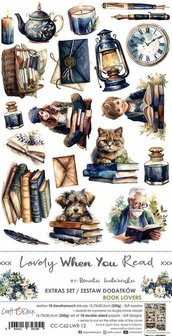 Craft O&#039; Clock - Lovely When You Read - Extra&#039;s to Cut Set - Book Lovers CC-C62-LWR-12.jpg