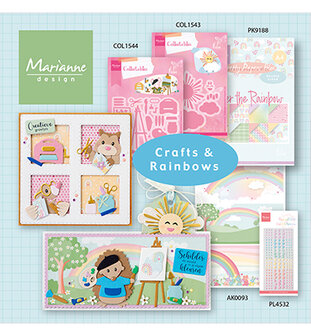 Paperpads - Pretty Papers - Marianne Design - Over the Rainbow by Marleen