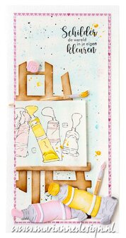 TC0923 Clearstamps - Marianne Design - Tiny&#039;s Borders - Paint tubes