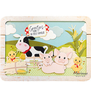 COL1545 Snijmallen - Marianne Design - Collectables Eline&#039;s Pig family