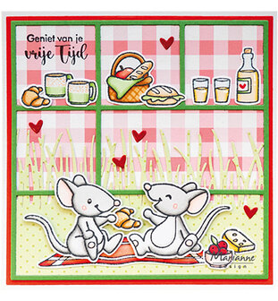 EC0202 Clearstamps and dies - Marianne Design - Eline&#039;s animals - picnic