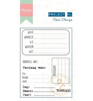 PL1513 Clear stempel Notities Project NL
