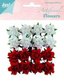 6370-0067 Joy! Artificial Flowers wit-rood