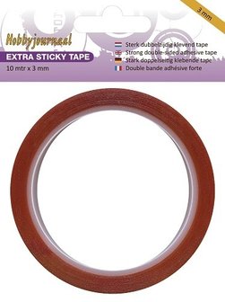Hobbyjournaal extra sticky tape 3 mm