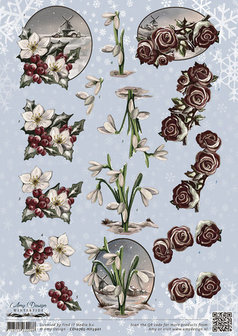 CD10765 3D Knipvel - Amy Design - Wintertide - Flowers