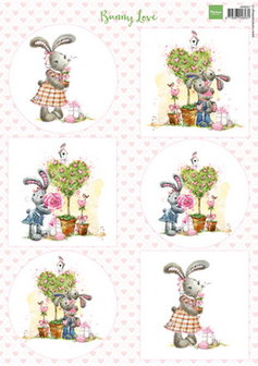VK9551 Knipvel Bunny Love 1 Marianne Design