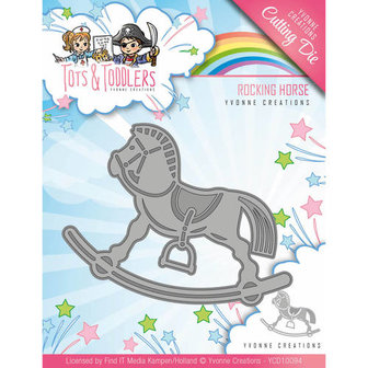 YCD10094 Snijmal Yvonne Creations - Tots and Toddlers - Rocking Horse