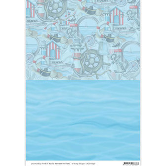 BGS10030 Achtergrondpapier Amy Design Maritime zee