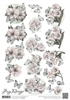 CD10727 3D Knipvel - Amy Design - Condoleance bloemen