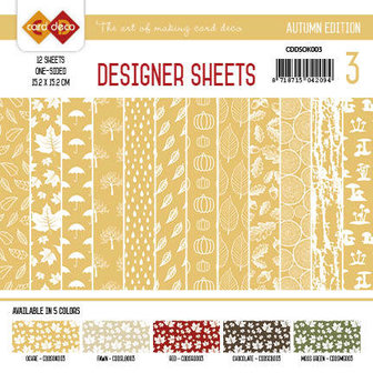 CDDSOK03 Card Deco - Designer Sheets - Autumn Colors-Oker-