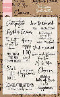 Clear stamp wedding sentiments UK