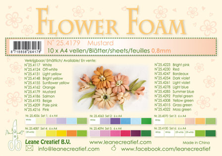 Flower foam sheets a4 mustard