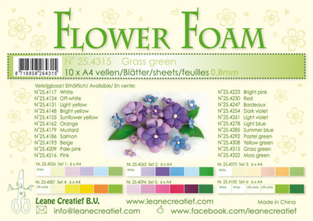 Flower foam sheets a4 grass green