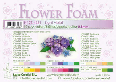 Flower foam sheets a4 Light Violet