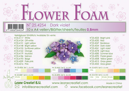 Flower foam sheets a4 Dark Violet