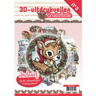 3DPO10003-NL 3D uitdrukvellenboek Kerstcollectie nr. 3