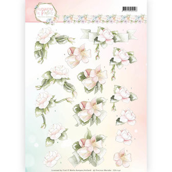 CD11142 Knipvel Precious Marieke - Flowers in Pastels - Believe in Pink