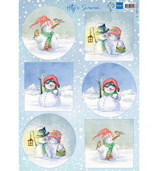 HK1705 Knipvel Hetty&#039;s snowmen