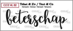 Crealies Clearstamp Tekst&amp;Zo Beterschap (NL) CLTZHL02 84 x 27