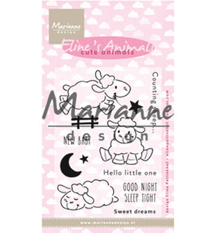 EC0175 Clearstamps Eline&#039;s Cute Animals - Sheep