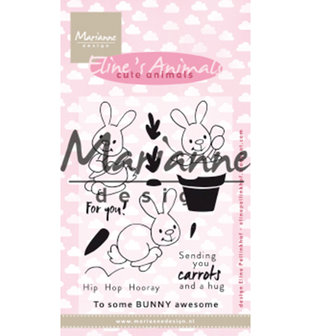 EC0178 Clearstamps Eline&#039;s cute animals &ndash; bunnies