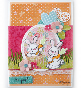 EC0178 Clearstamps Eline&#039;s cute animals &ndash; bunnies vb