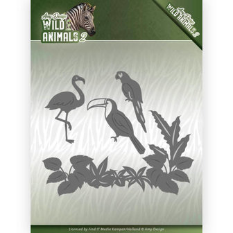 ADD10174 Snijmallen Amy Design Wild Animals 2 - Tropical Birds