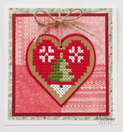 CR1482 Craftables snijmal Cross Stitch Heart vb