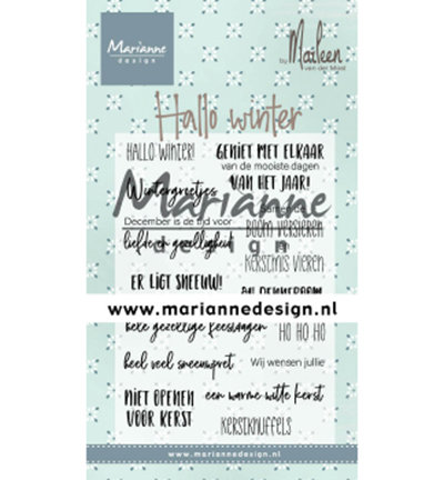 CS1036 Clearstamps Hallo winter by Marleen