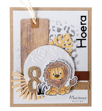 EC0182 Clearstamps and dies Eline's animals - big cats vb