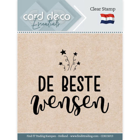 CDECS013 Card Deco Essentials clearstamps De Beste Wensen