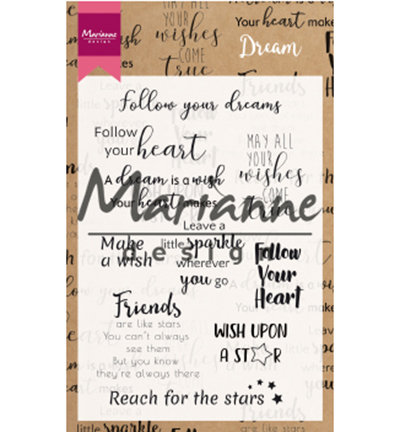 CS1018 Clearstamps Dream sentiments UK - Marianne Design