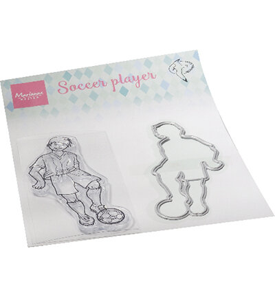 HT1662 Clearstamps and die  Hetty's Soccer player