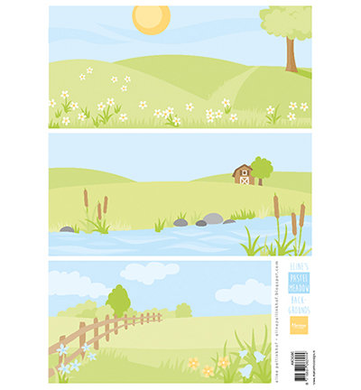 AK0086  Eline's backgrounds pastel meadows