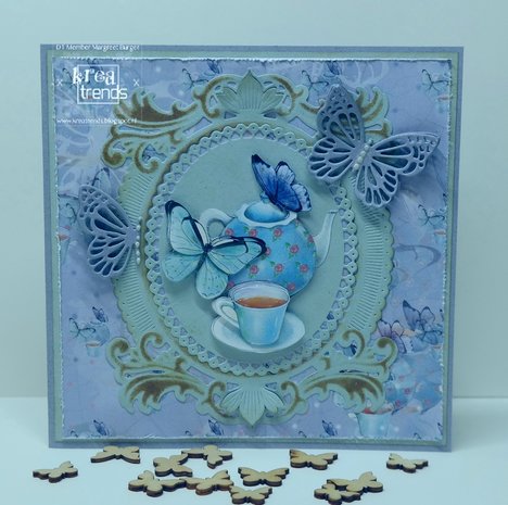 3D Cutting Sheet - Jeanine's Art - Butterfly Touch - Blue Butterfly CD11659