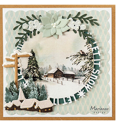CR1600 Marianne Design - Craftables snijmallen - Let it snow circle by Marleen