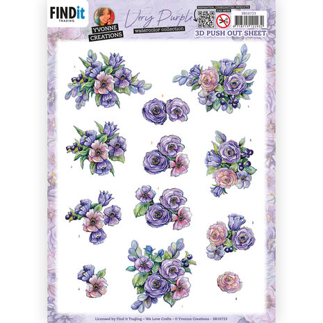 SB10723 Uitdrukvellen 3D - Yvonne Creations - Very Purple - Blueberries.jpg