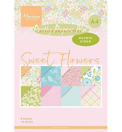PK9183 Marianne Design - Pretty Paters Bloc A4 - Sweet Flowers