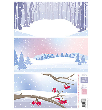Marianne Design - knipvellen - Eline's Winter Dreams backgrounds AK0091