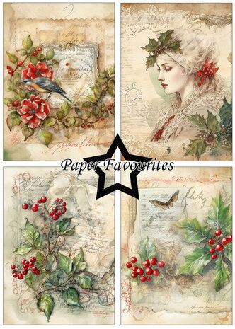 PFA106 Paper Favourites - Paperpack A5 -  Vintage Holly.jpg