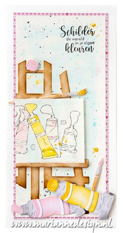TC0923 Clearstamps - Marianne Design - Tiny's Borders - Paint tubes