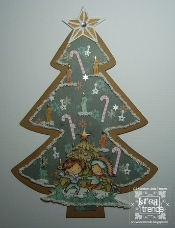 Dutch Doobadoo kerstboom - voorbeeld Linda Timpers