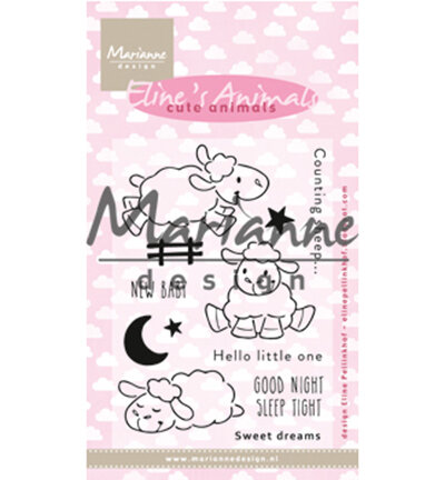 EC0175 Clearstamps Eline's Cute Animals - Sheep