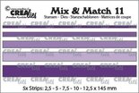 Crealies Mix & Match strips glad (5x) CLMix11 max. 12,5x145 mm