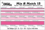 Crealies Mix & Match strips met dots (5x) CLMix13 max. 12,5x145 mm